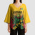 Custom Guyana Football Kimono Sleeve Blouse Spirit of the Jaguar - Yellow - Wonder Print Shop