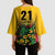 Custom Guyana Football Kimono Sleeve Blouse Spirit of the Jaguar - Yellow - Wonder Print Shop
