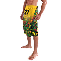 Custom Guyana Football Lavalava Spirit of the Jaguar - Yellow - Wonder Print Shop
