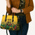 Custom Guyana Football Leather Bag Spirit of the Jaguar - Yellow - Wonder Print Shop