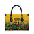 Custom Guyana Football Leather Bag Spirit of the Jaguar - Yellow - Wonder Print Shop