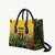 Custom Guyana Football Leather Bag Spirit of the Jaguar - Yellow - Wonder Print Shop