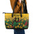 Custom Guyana Football Leather Tote Bag Spirit of the Jaguar - Yellow - Wonder Print Shop