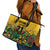 Custom Guyana Football Leather Tote Bag Spirit of the Jaguar - Yellow - Wonder Print Shop