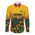 Custom Guyana Football Long Sleeve Button Shirt Spirit of the Jaguar - Yellow - Wonder Print Shop