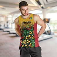 Custom Guyana Football Men Tank Top Spirit of the Jaguar - Yellow - Wonder Print Shop