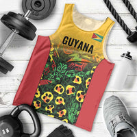Custom Guyana Football Men Tank Top Spirit of the Jaguar - Yellow - Wonder Print Shop