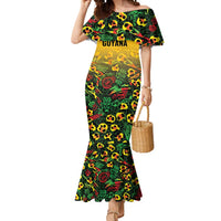 Custom Guyana Football Mermaid Dress Spirit of the Jaguar - Yellow - Wonder Print Shop