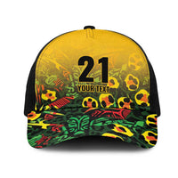 Custom Guyana Football Mesh Trucker Cap Spirit of the Jaguar - Yellow - Wonder Print Shop