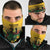 Custom Guyana Football Neck Gaiter Spirit of the Jaguar - Yellow - Wonder Print Shop