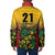 Custom Guyana Football Padded Jacket Spirit of the Jaguar - Yellow - Wonder Print Shop