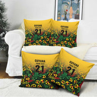 Custom Guyana Football Pillow Cover Spirit of the Jaguar - Yellow - Wonder Print Shop