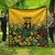 Custom Guyana Football Quilt Spirit of the Jaguar - Yellow - Wonder Print Shop