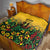 Custom Guyana Football Quilt Spirit of the Jaguar - Yellow - Wonder Print Shop