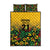 Custom Guyana Football Quilt Bed Set Spirit of the Jaguar - Yellow - Wonder Print Shop