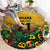 Custom Guyana Football Round Carpet Spirit of the Jaguar - Yellow - Wonder Print Shop