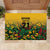 Custom Guyana Football Rubber Doormat Spirit of the Jaguar - Yellow - Wonder Print Shop