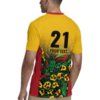 Custom Guyana Football Rugby Jersey Spirit of the Jaguar - Yellow - Wonder Print Shop