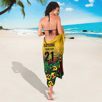 Custom Guyana Football Sarong Spirit of the Jaguar - Yellow - Wonder Print Shop
