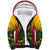 Custom Guyana Football Sherpa Hoodie Spirit of the Jaguar - Yellow - Wonder Print Shop