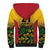 Custom Guyana Football Sherpa Hoodie Spirit of the Jaguar - Yellow - Wonder Print Shop