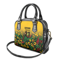Custom Guyana Football Shoulder Handbag Spirit of the Jaguar - Yellow - Wonder Print Shop