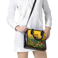 Custom Guyana Football Shoulder Handbag Spirit of the Jaguar - Yellow - Wonder Print Shop