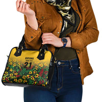 Custom Guyana Football Shoulder Handbag Spirit of the Jaguar - Yellow - Wonder Print Shop