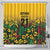 Custom Guyana Football Shower Curtain Spirit of the Jaguar - Yellow - Wonder Print Shop