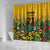 Custom Guyana Football Shower Curtain Spirit of the Jaguar - Yellow - Wonder Print Shop