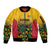 Custom Guyana Football Sleeve Zip Bomber Jacket Spirit of the Jaguar - Yellow - Wonder Print Shop