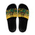 Custom Guyana Football Slide Sandals Spirit of the Jaguar - Yellow - Wonder Print Shop