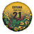 Custom Guyana Football Spare Tire Cover Spirit of the Jaguar - Yellow - Wonder Print Shop