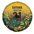 Custom Guyana Football Spare Tire Cover Spirit of the Jaguar - Yellow - Wonder Print Shop