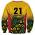 Custom Guyana Football Sweatshirt Spirit of the Jaguar - Yellow - Wonder Print Shop