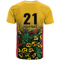 Custom Guyana Football T Shirt Spirit of the Jaguar - Yellow - Wonder Print Shop