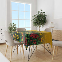 Custom Guyana Football Tablecloth Spirit of the Jaguar - Yellow - Wonder Print Shop