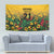 Custom Guyana Football Tapestry Spirit of the Jaguar - Yellow - Wonder Print Shop
