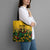 Custom Guyana Football Tote Bag Spirit of the Jaguar - Yellow - Wonder Print Shop
