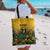 Custom Guyana Football Tote Bag Spirit of the Jaguar - Yellow - Wonder Print Shop
