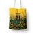 Custom Guyana Football Tote Bag Spirit of the Jaguar - Yellow - Wonder Print Shop