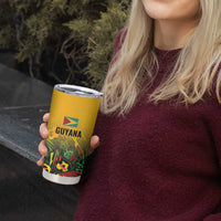 Custom Guyana Football Tumbler Cup Spirit of the Jaguar - Yellow - Wonder Print Shop