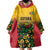 Custom Guyana Football Wearable Blanket Hoodie Spirit of the Jaguar - Yellow - Wonder Print Shop