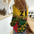 Custom Guyana Football Women Casual Shirt Spirit of the Jaguar - Yellow - Wonder Print Shop