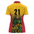 Custom Guyana Football Women Polo Shirt Spirit of the Jaguar - Yellow - Wonder Print Shop