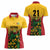 Custom Guyana Football Women Polo Shirt Spirit of the Jaguar - Yellow - Wonder Print Shop