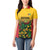 Custom Guyana Football Women Polo Shirt Spirit of the Jaguar - Yellow - Wonder Print Shop