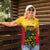 Custom Guyana Football Women Polo Shirt Spirit of the Jaguar - Yellow - Wonder Print Shop
