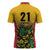 Custom Guyana Football Zipper Polo Shirt Spirit of the Jaguar - Yellow - Wonder Print Shop