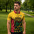 Custom Guyana Football Zipper Polo Shirt Spirit of the Jaguar - Yellow - Wonder Print Shop